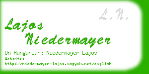 lajos niedermayer business card